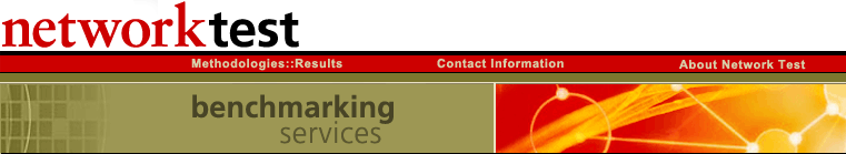 Network Test :: Benchmarking Services